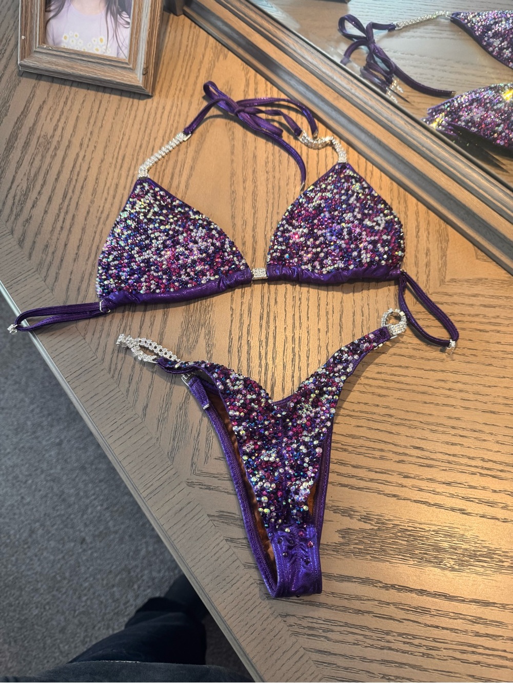 Deep Purple Shine Radiance Bikini Competition Suit
